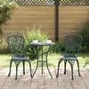 Image de vidaXL Ensemble bistro de jardin 3 pcs Vert Aluminium 42002385
