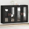 Image de vidaXL Cabinets muraux 2 pcs Chêne noir 695 x 34 x 90 cm 3334301
