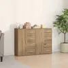 Image de vidaXL Buffet 2 pcs Chêne artisanal 60 x 31 x 84 cm Bois dingénierie 3334312