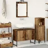 Image de Ensemble de meubles de salle de bain - Vintage - Bois ancien - 2 portes - Miroir inclus