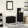 Image de Ensemble de meubles de salle de bain - Chêne noir - 3 pièces - Bois dingénierie - Style contemporain
