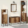 Image de Ensemble meubles salle de bain - 4 pièces - Bois vieilli - Bois dingénierie - Vintage