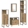 Image de Ensemble de meubles de salle de bain - vidaXL - 4 pièces - Chêne artisanal - 33x33x1855 cm - Bois dingénierie
