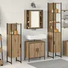 Image de Set de meubles de salle de bain 4 pièces en chêne artisan en bois d ingénierie