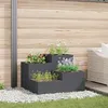 Image de Jardinière 80x80x60 cm en acier anthracite