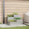 Image de Jardinière - 80x80x60 cm - Acier galvanisé - Gris - Design moderne