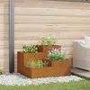 Image de Jardinière 80x80x60 cm en acier résistant aux intempéries
