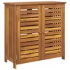 Image de Armoire de jardin en bois dacacia - vidaXL - 90x40x90 cm - Naturel - 2 portes - Montage au sol - Intérieur uniquement