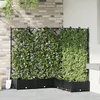 Image de Jardinière avec Trellis - Noir - 120x120x125.5 cm - Plastique synthétique - Rectangulaire