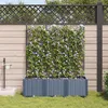 Image de Bacs de jardin avec système d irrigation 3 pcs Gris