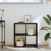 Image de Bibliothèque chêne noir 685 x 32 x 685 cm - Bois dingénierie design contemporain avec étagère