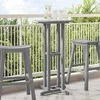 Image de vidaXL Table de bar Gris clair 55 x 55 x 107 cm Polyéthylène 42006609