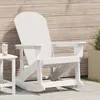 Image de vidaXL Chaise Adirondack à bascule Blanc 92 x 735 x 92 cm HDPE Chaise Adirondack moderne pour jardin et terrasse 42006625
