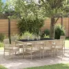Image de vidaXL Ensemble de repas de jardin 9 pièces avec coussins beige en résine tissée table et chaises pour lextérieur. 3334892