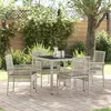 Image de vidaXL Ensemble de salle à manger pour jardin 5 pcs Gris clair 3334896