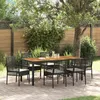 Image de vidaXL Ensemble de salle à manger pour jardin 7 pcs Noir polyrotin 3334905