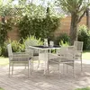 Image de vidaXL Ensemble de salle à manger pour jardin 5 pcs Gris clair 3334934