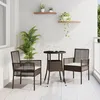 Image de vidaXL Ensemble de Salle à Manger de Jardin 3 Pièces Marron Poly Rattan 3334943