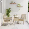 Image de vidaXL Ensemble de repas de jardin 3 pièces en poly rattan beige 3334947