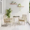 Image de vidaXL Ensemble bistro de jardin 3 pcs Beige polyrotin 3334966