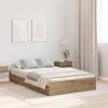 Image de vidaXL Cadre de lit avec rangement Chêne artisanal 120 x 190 cm 3335332