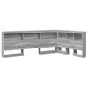 Image de Tête de lit avec rangement - vidaXL - Gris Sonoma - Bois dingénierie - 137.5x217.5x76.5 cm - Design moderne