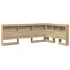 Image de Tête de lit avec rangement - vidaXL - Chêne Sonoma - Bois dingénierie - 137.5x207.5x76.5 cm