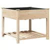 Image de Jardinière avec étagère - vidaXL - 90x90x765 cm - Beige - Bois de sapin massif - Style minimaliste