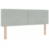 Image de vidaXL Tête de lit Gris clair 144 cm Velours 42007087