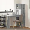 Image de vidaXL Bureau Gris Sonoma 122 x 67 x 145 cm Bois dingénierie 3337262