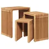 Image de Table dappoint de jardin en teck - vidaXL - 33x445x51 cm - Marron - Bois de teck massif - Durable