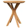 Image de Table dappoint en teck - vidaXL - Ø70 x 75 cm - Marron - Bois de teck massif - Ronde - Résistante aux intempéries