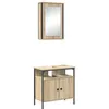 Image de Ensemble de meubles de salle de bain - vidaXL - 2 pièces - Marron - 60x30x60 cm - Chêne clair - Rangement ample
