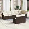 Image de vidaXL Ensemble de canapé de jardin 8 pcs Marron polyrotin 3345408