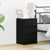 Image de Table de chevet - Chêne noir - 3 tiroirs - Bois dingénierie - Style contemporain