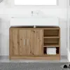 Image de Meuble sous vasque - meuble vasque integree Vidaxl Cabinet de salle de bain Chêne artisanal 90 x 29 x 55 cm