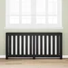 Image de Cache radiateur - Chêne Noir - 175x20x82 cm - MDF de qualité - Design à lattes verticales