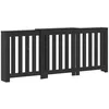 Image de Cache-radiateur en bois dingénierie - vidaXL - Chêne Noir - 205x21 5x83 5 cm - Design moderne - Lames verticales