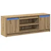 Image de Meuble TV moderne - vidaXL - Marron - 1395x34x50 cm - Bois dingénierie - Style contemporain - Rangement ample