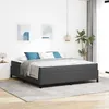 Image de vidaXL Cadre de lit avec matelas Gris foncé 180 x 200 cm tissu 3399136