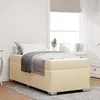 Image de vidaXL Cadre de lit avec matelas Crème 80 x 200 cm tissu 3399150