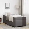 Image de vidaXL Cadre de lit avec matelas Gris 90 x 190 cm tissu 3399221