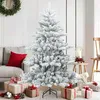 Image de vidaXL Sapin de Noël artificiel à branches pliantes duveteux de neige 42019327