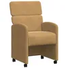 Image de Chaises de salle à manger en velours - vidaXL - 2 pièces - Marron - 58x65x98 cm - Roues intégrées - Ergonomique