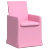 Image de Chaises de salle à manger modernes - vidaXL - Rose - 57x67x95 cm - Tissu - Ergonomique - Roues - Contreplaqué et métal