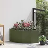 Image de Jardinière dangle - VIDAXL - 60 x 60 x 35 cm - Vert olive - Acier anti-corrosion - Forme triangulaire