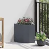 Image de vidaXL Jardinière dAngle Anthracite 30 x 30 x 35 cm Acier 883656