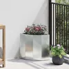 Image de Jardinière dAngle - VIDAXL - 30 x 30 x 35 cm - Acier galvanisé - Argent - Anti-corrosion