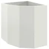 Image de Jardinière dangle en acier - vidaXL - 45x45x50 cm - Blanc - Gain de place - Design moderne - Utilisation extérieure