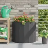 Image de Jardinière - VIDAXL - demi-rond 60 x 30 x 50 cm - Acier - Noir - Finition métallique